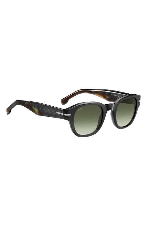 Hugo Boss Boss 48mm Gradient Small Rectangular Sunglasses In Black
