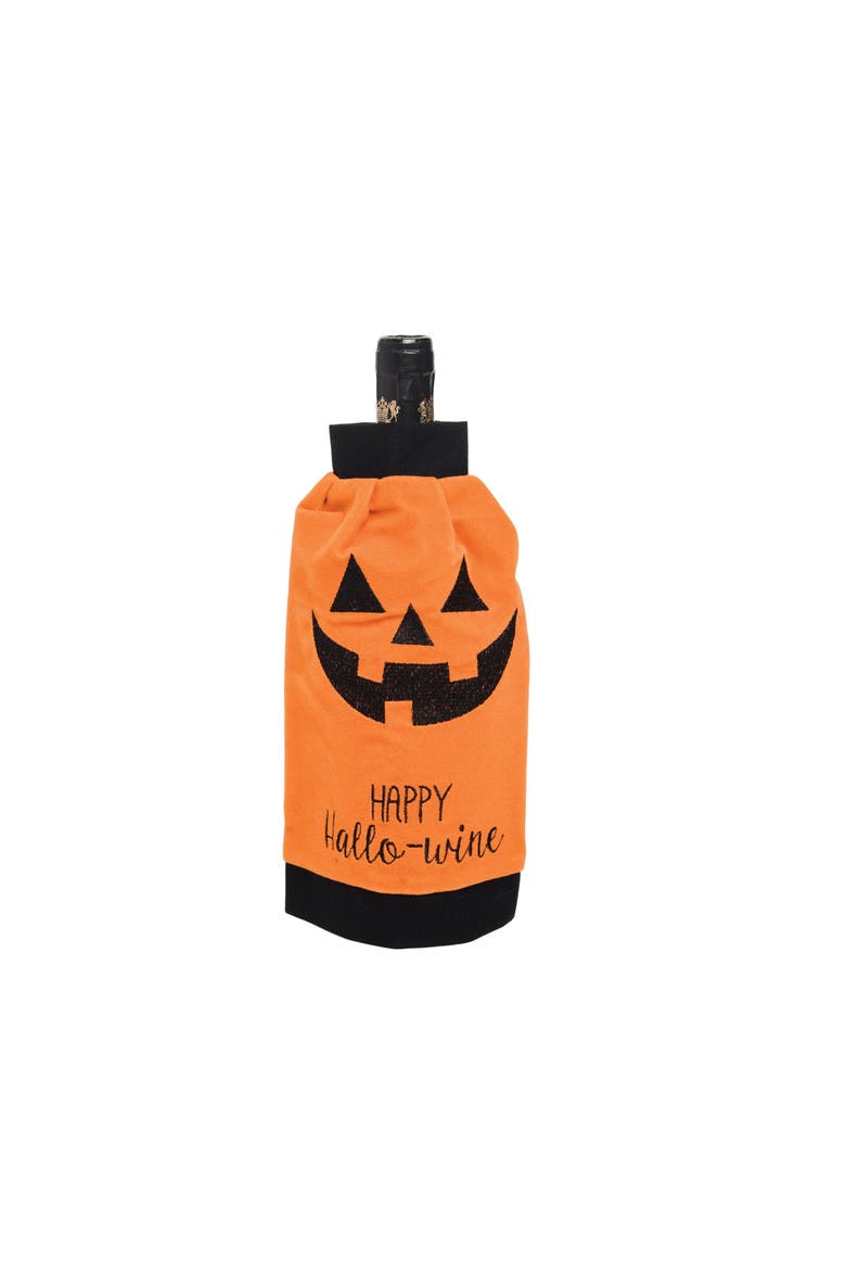 Happy Hallo Halloween Bottle Holder Bag, Main, color, Orange