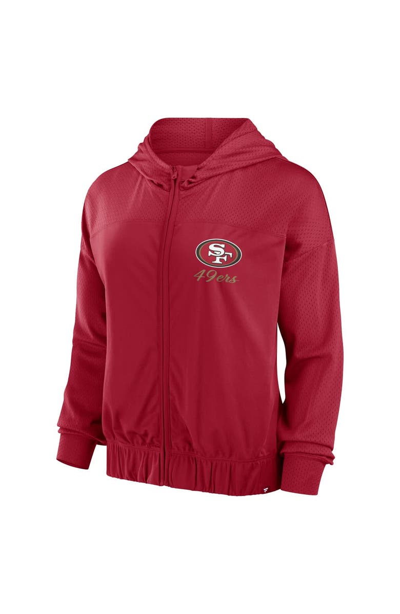 FANATICS Women's Fanatics Scarlet San Francisco 49ers Script Lock Full-Zip Hoodie, Alternate, color, Scarlet