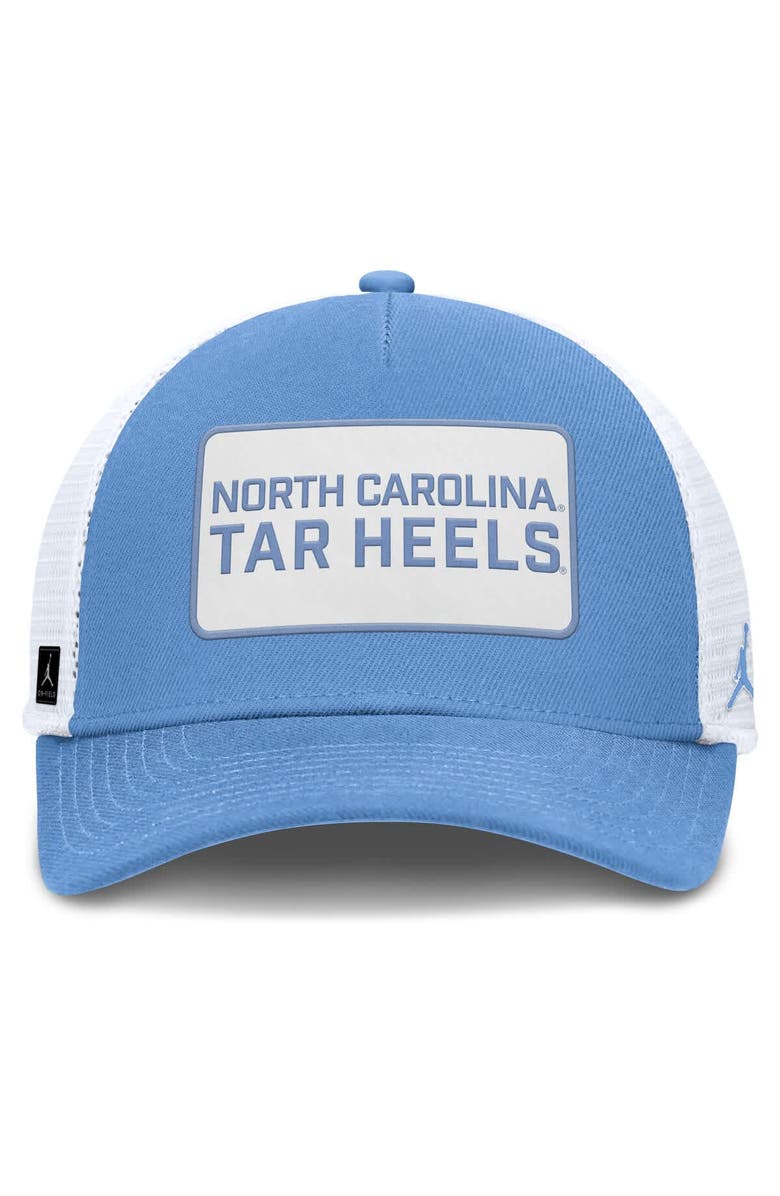 Jordan Brand Men's Jordan Brand Carolina Blue/White North Carolina Tar Heels 2025 On-Field Rise Patch Trucker Adjustable Hat, Alternate, color, Light Blue