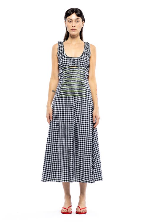 Toit Volant Bella Smocked Dress in Black & White Gingham  product