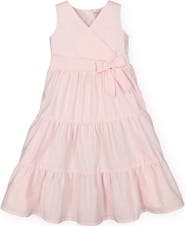 Hope & Henry Girls' Tiered Wrap Dress, Infant