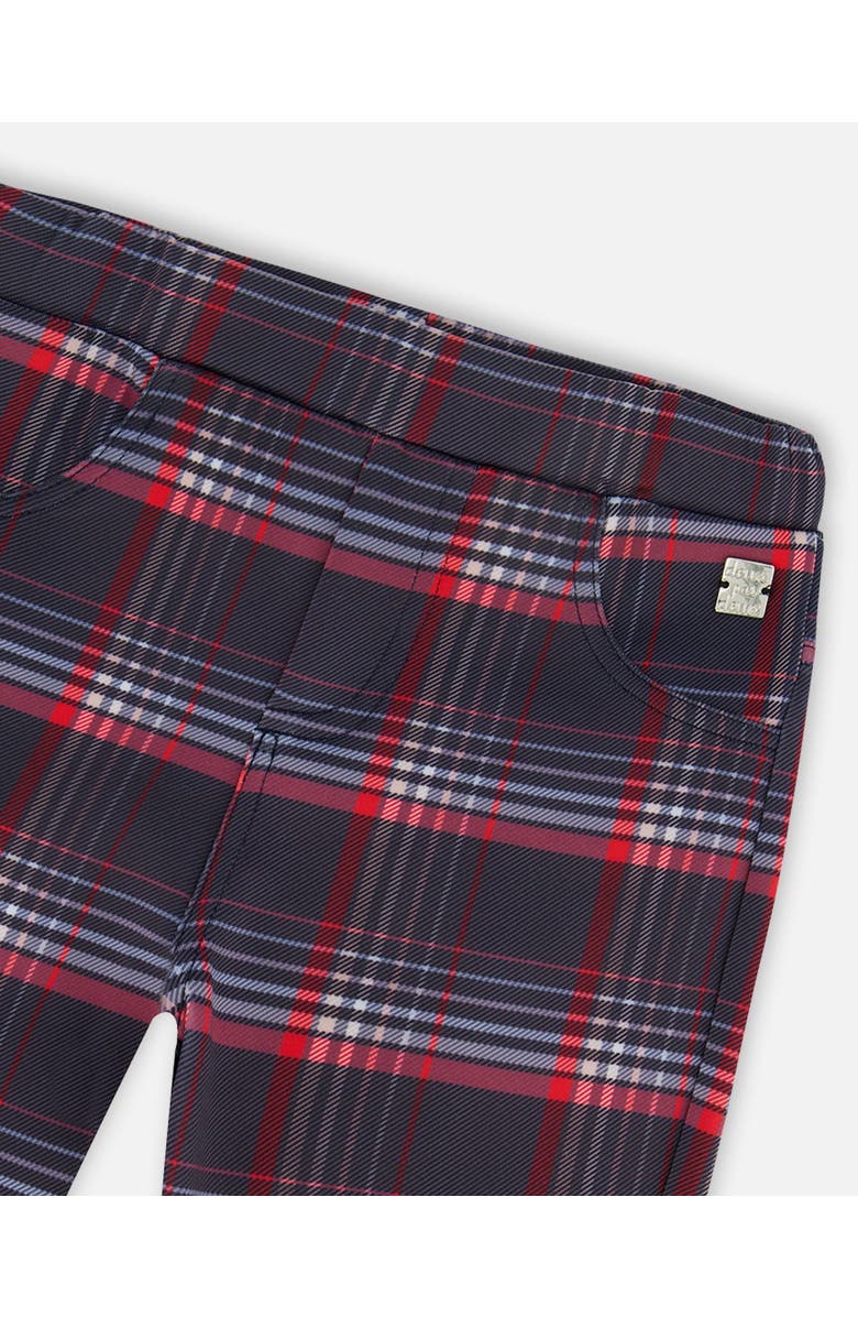 Deux par Deux Milano Treggings, Alternate, color, Red And Navy Plaid