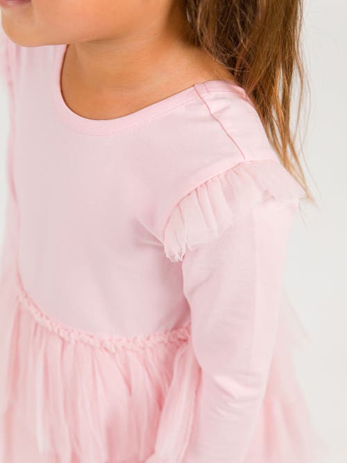 Rufflebutts Toddler Girls Flutter Tulle Long Sleeve Twirl Dress In Pink