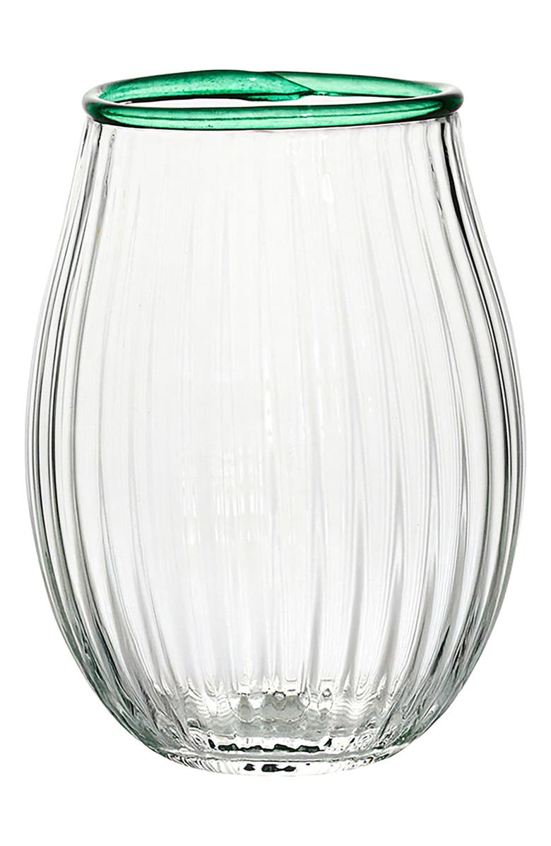 Juliska Nell Stemless Wine Glass, Main, color, Watercress