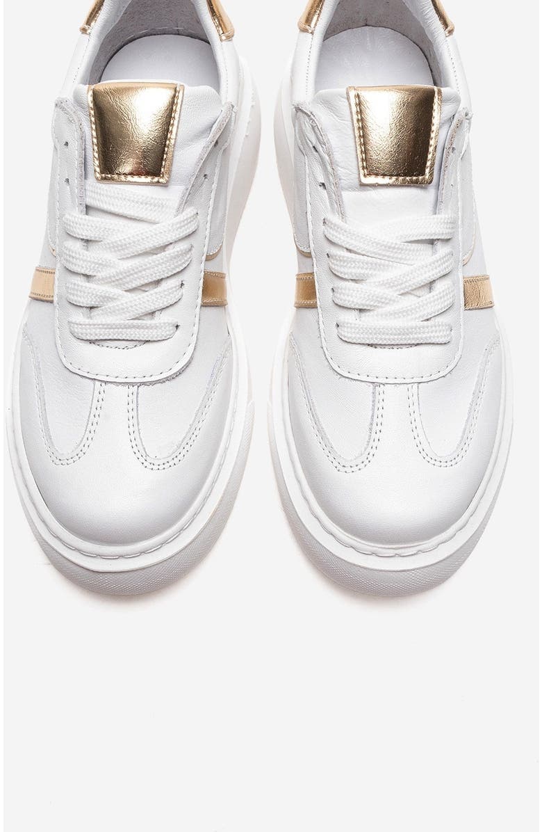 Forever & Always Shoes Ivara Leather Everyday Sneaker, Alternate, color, White