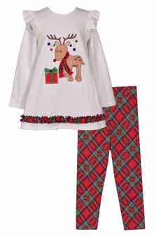 Bonnie Jean Kids' Reindeer Tunic & Leggings Set