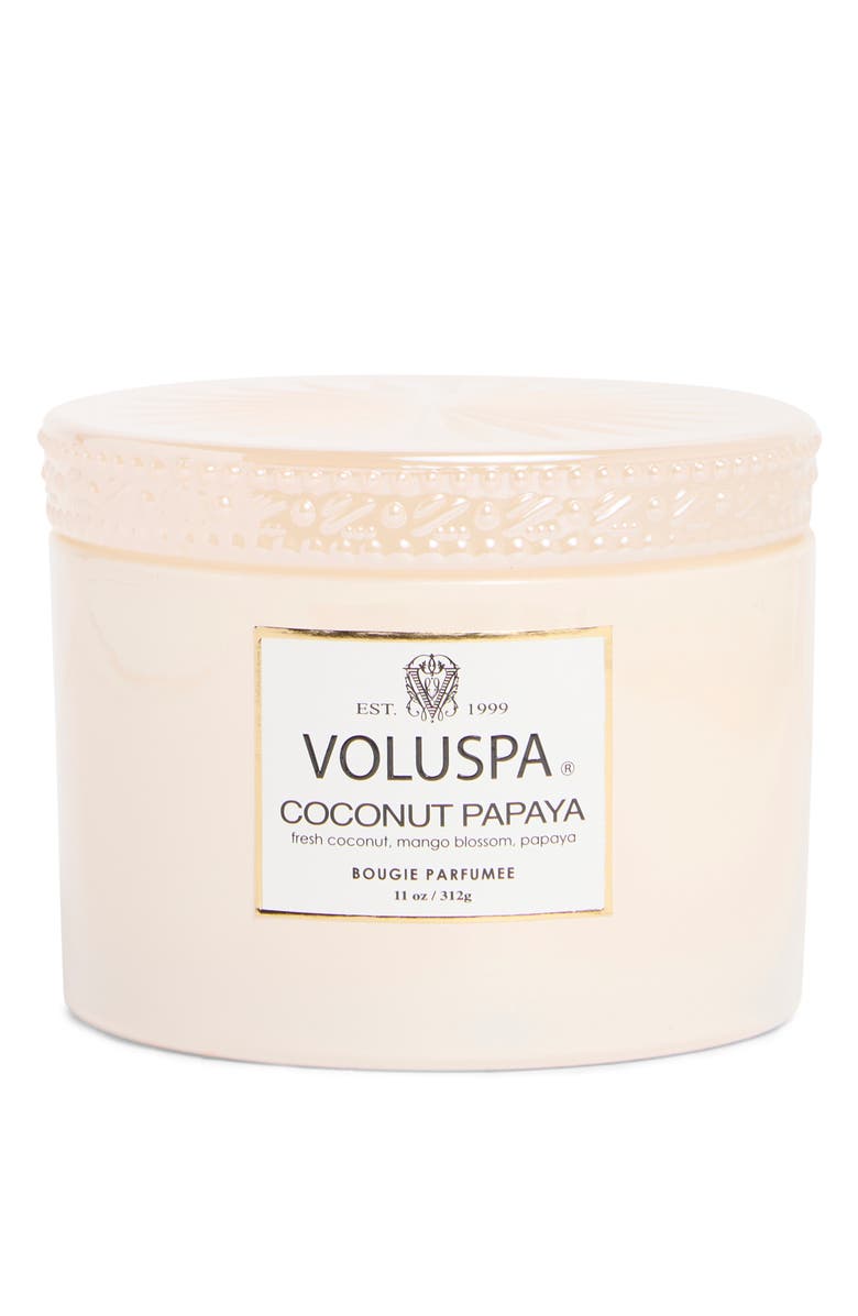 Voluspa Coconut Papaya Candle, Main, color, 