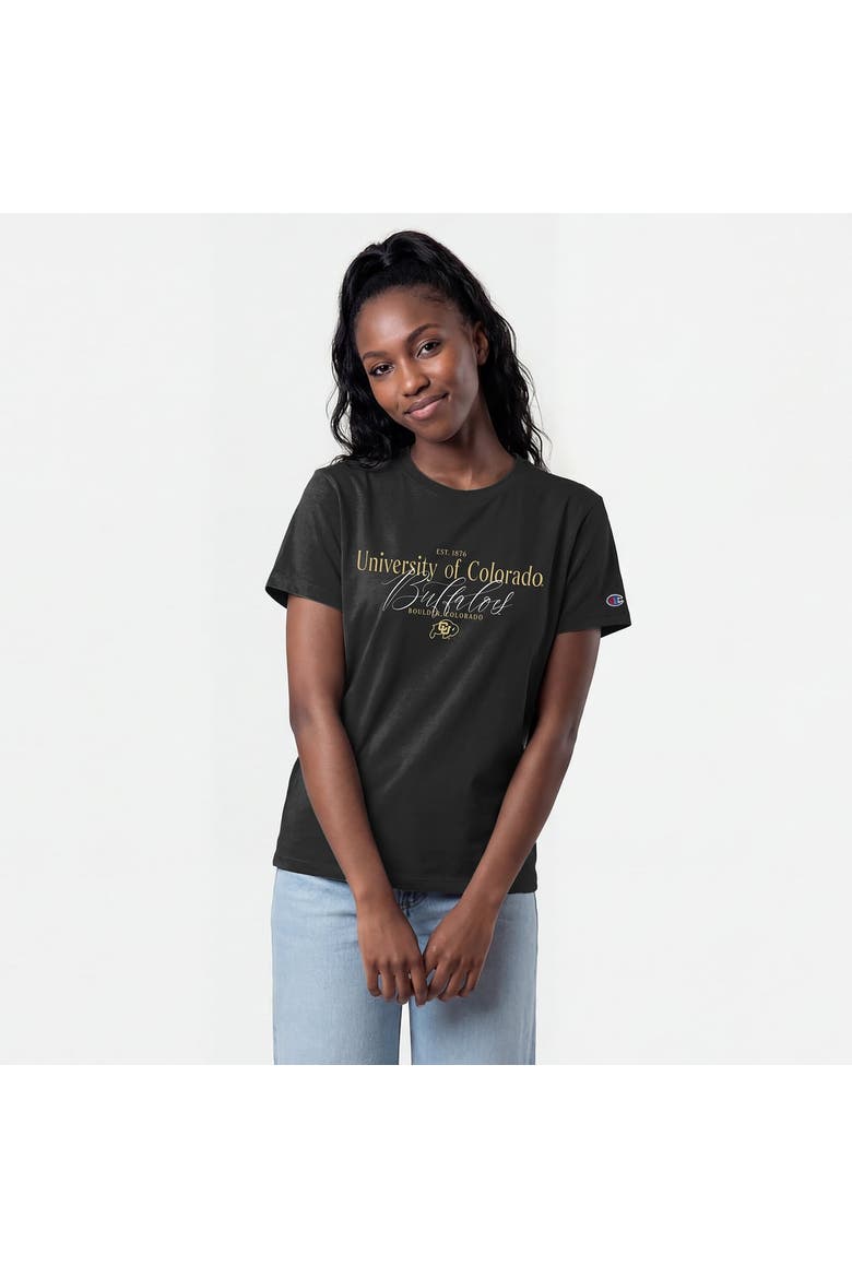 Women's Champion  Black Colorado Buffaloes Lifestyle T-Shirt, Main, color, Black