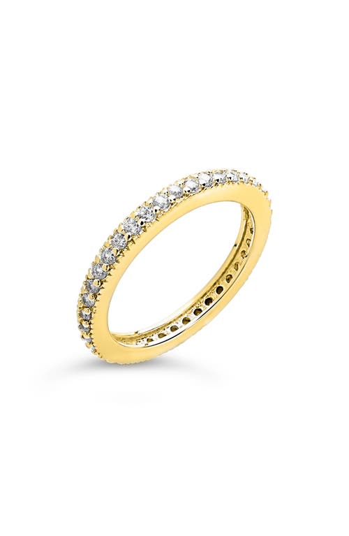 Sterling Forever Thin Cubic Zirconia Band Ring In Gold