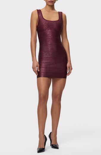 Herve Leger The Gabriella Metallic Bandage Minidress
