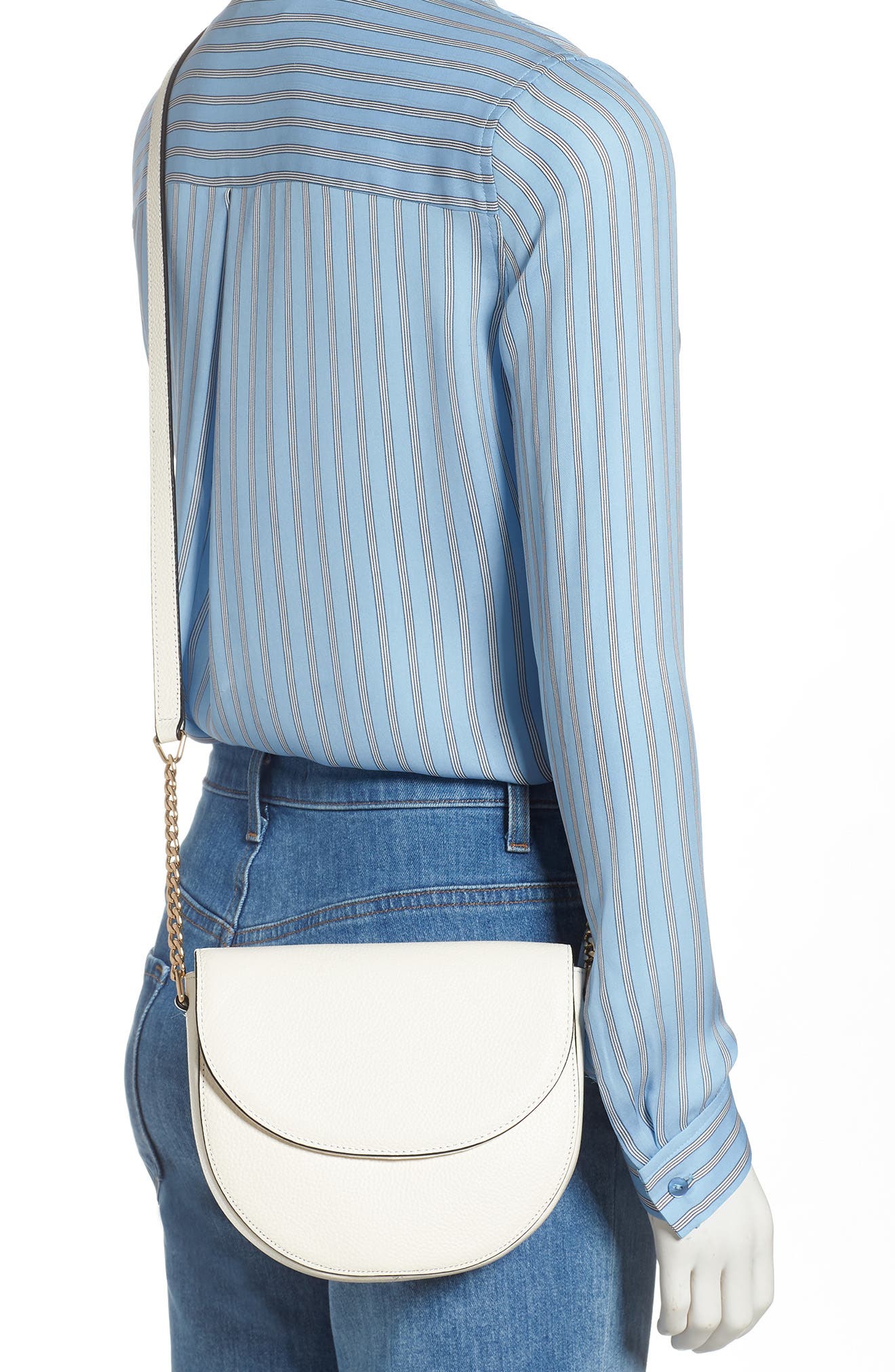 Nordstrom Ava Leather Flap Crossbody Bag, Alternate, color, 