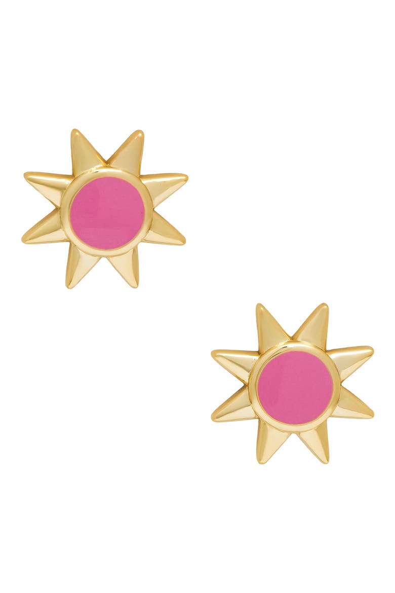 Kids' Sun Stud Earrings, Main, color, PINK