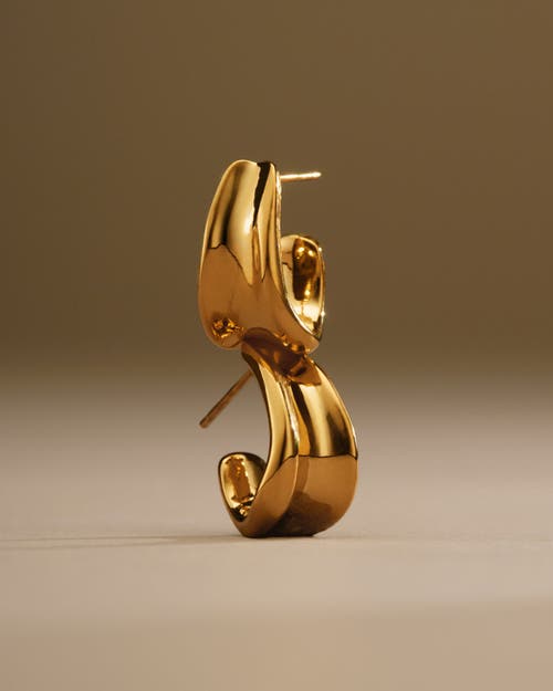 Katie Loxton Molten Luxe Waterproof Gold Hoop Earrings In Gold