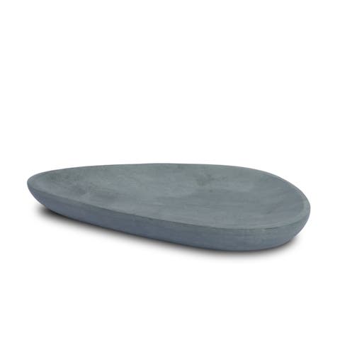 Tria Rounded Triangular Marble Decorative Tray