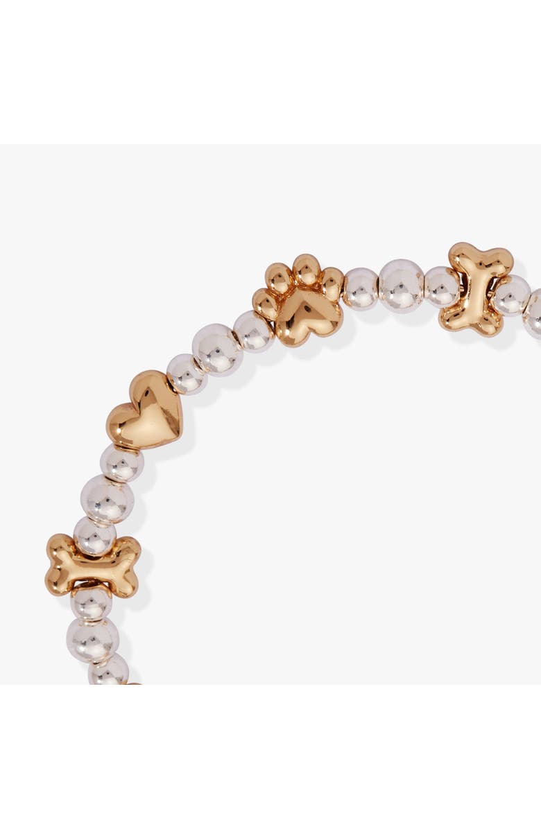 Alex and Ani Puppy Love Beaded Bangle, Alternate, color, Gold