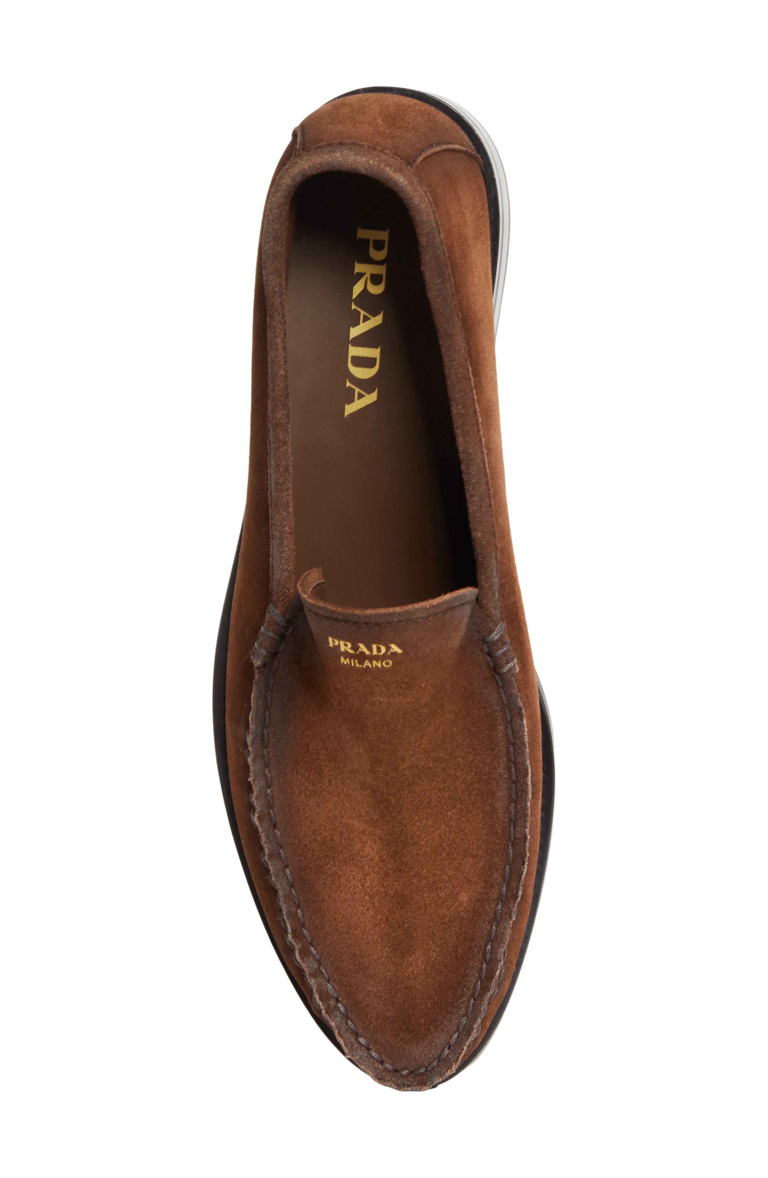 Prada Moc Toe Suede Loafer (Women) | Nordstromrack display picture 3