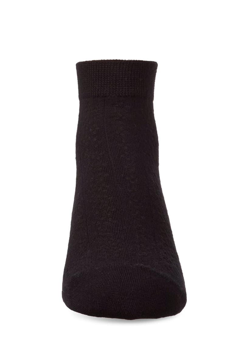 MeMoi Rayon Blend Diamond Knit Patterned Ankle Sock, Alternate, color, Black