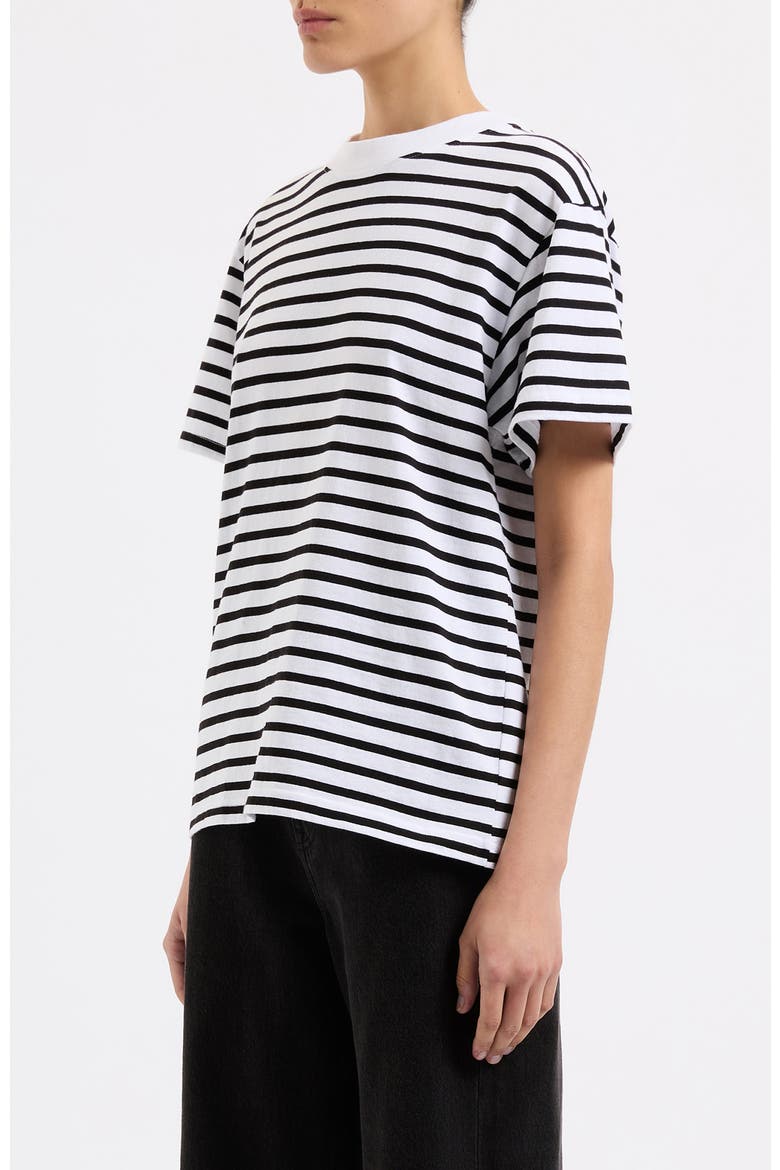 Stripe Boyfriend Tee, Alternate, color, Black Stripe