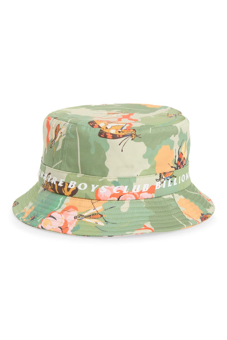 Insect Camo Cotton Bucket Hat, Main, color, PALE MARIGOLD