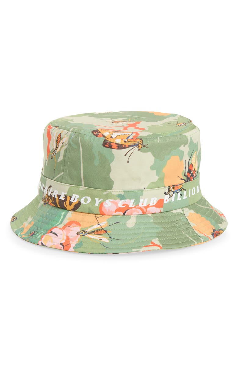 Billionaire Boys Club Insect Camo Cotton Bucket Hat, Main, color, Pale Marigold