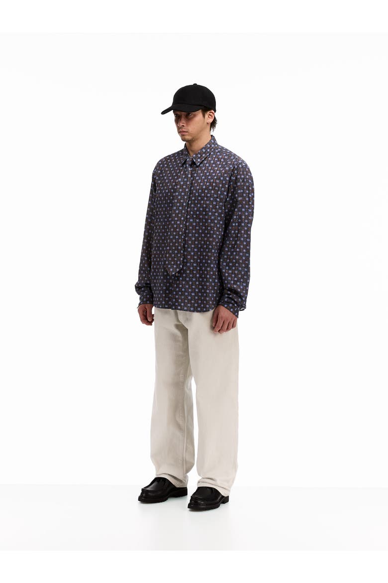 Floral Dobby Shirt, Alternate, color, Blue