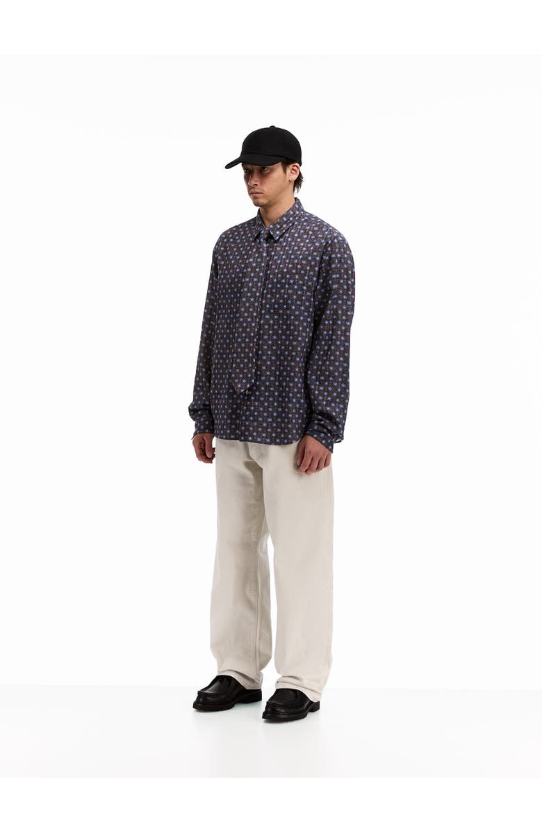 vowels Floral Dobby Shirt, Alternate, color, Blue