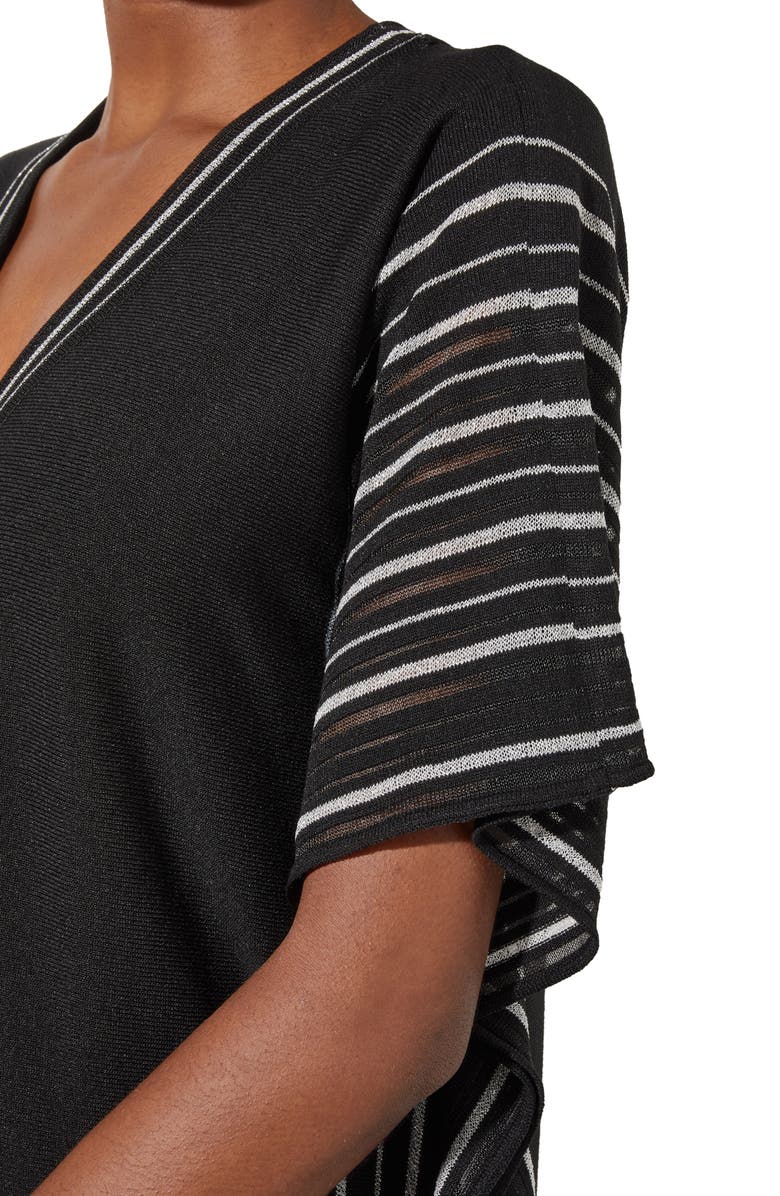 Ming Wang Shimmer Stripe Knit Dress, Alternate, color,