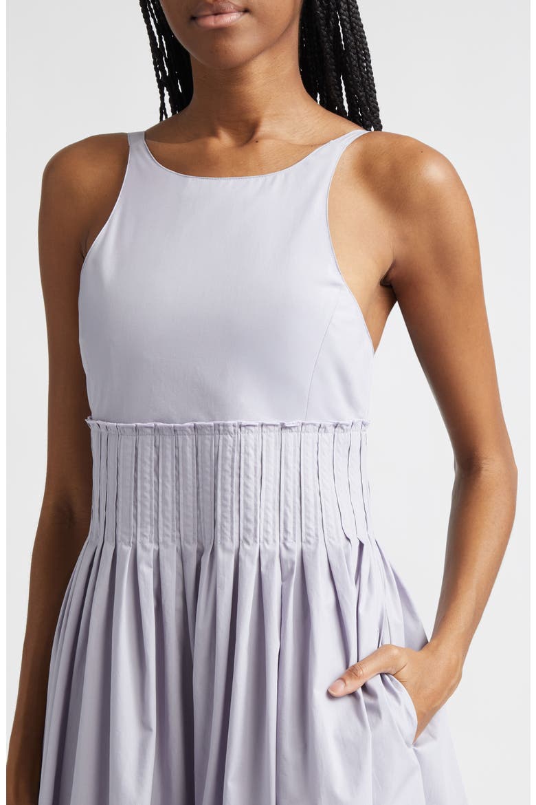 Iris Poplin Midi Dress, Alternate, color, LILAC