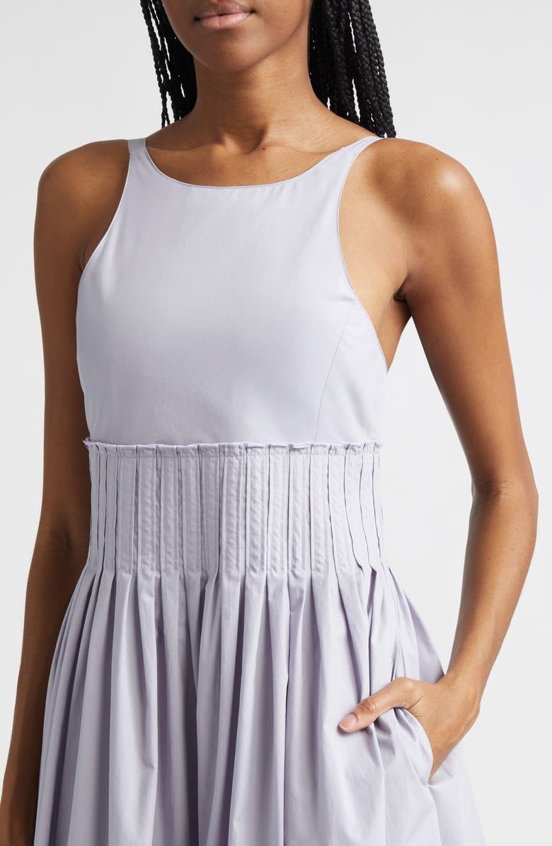 Giorgio Armani Iris Poplin Midi Dress, Alternate, color, Lilac