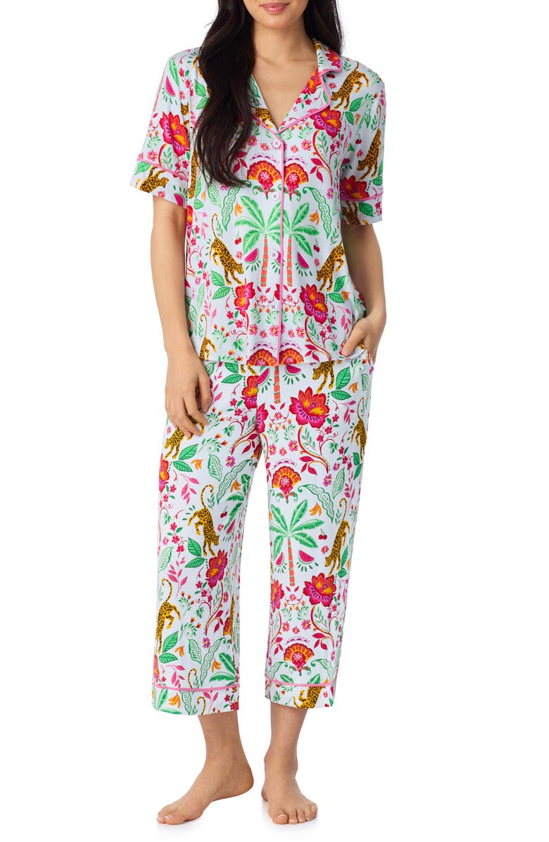 Room Service Pjs Print Crop Pajamas, Alternate, color,