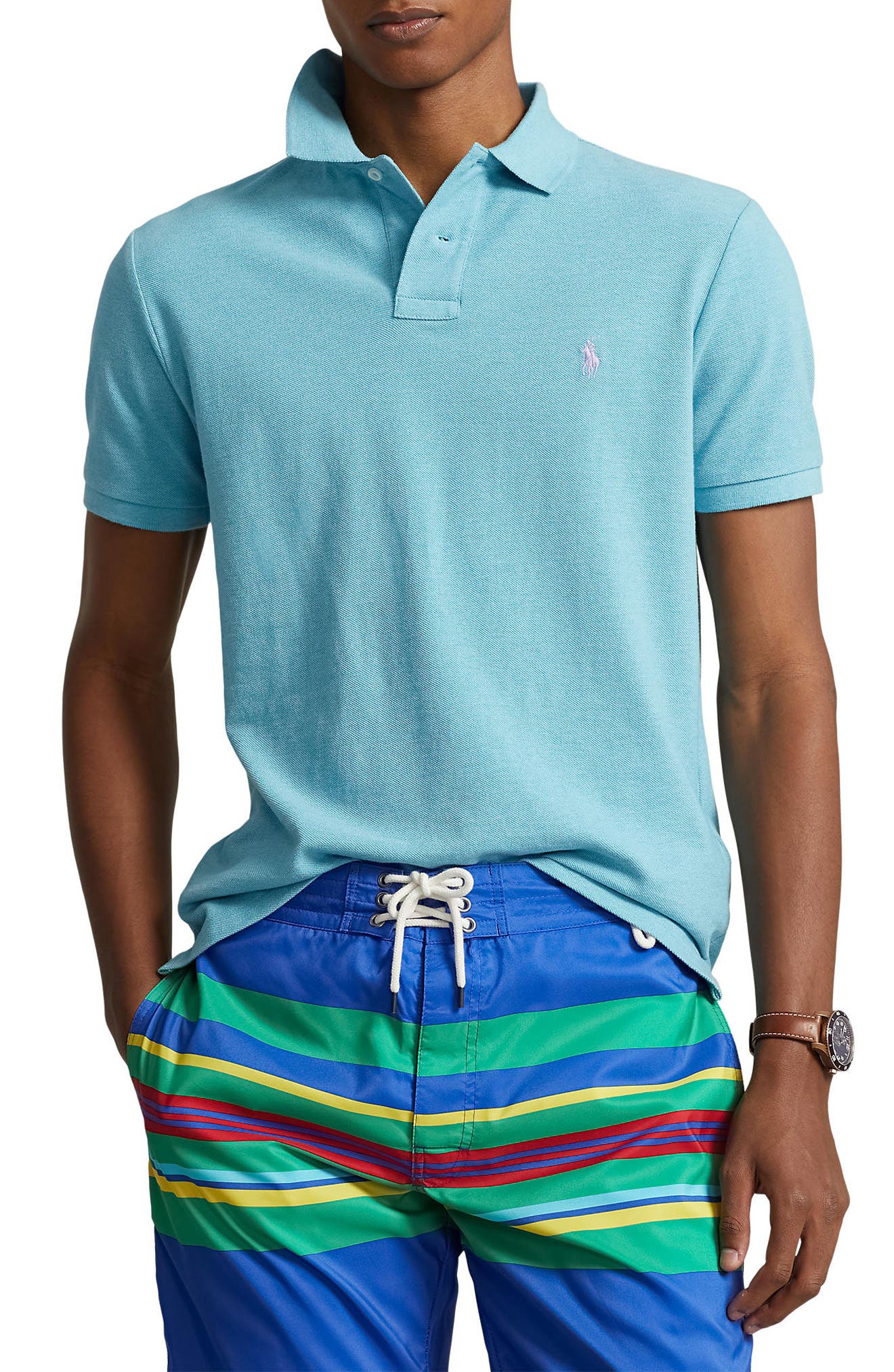Basic Solid Cotton Polo Shirt