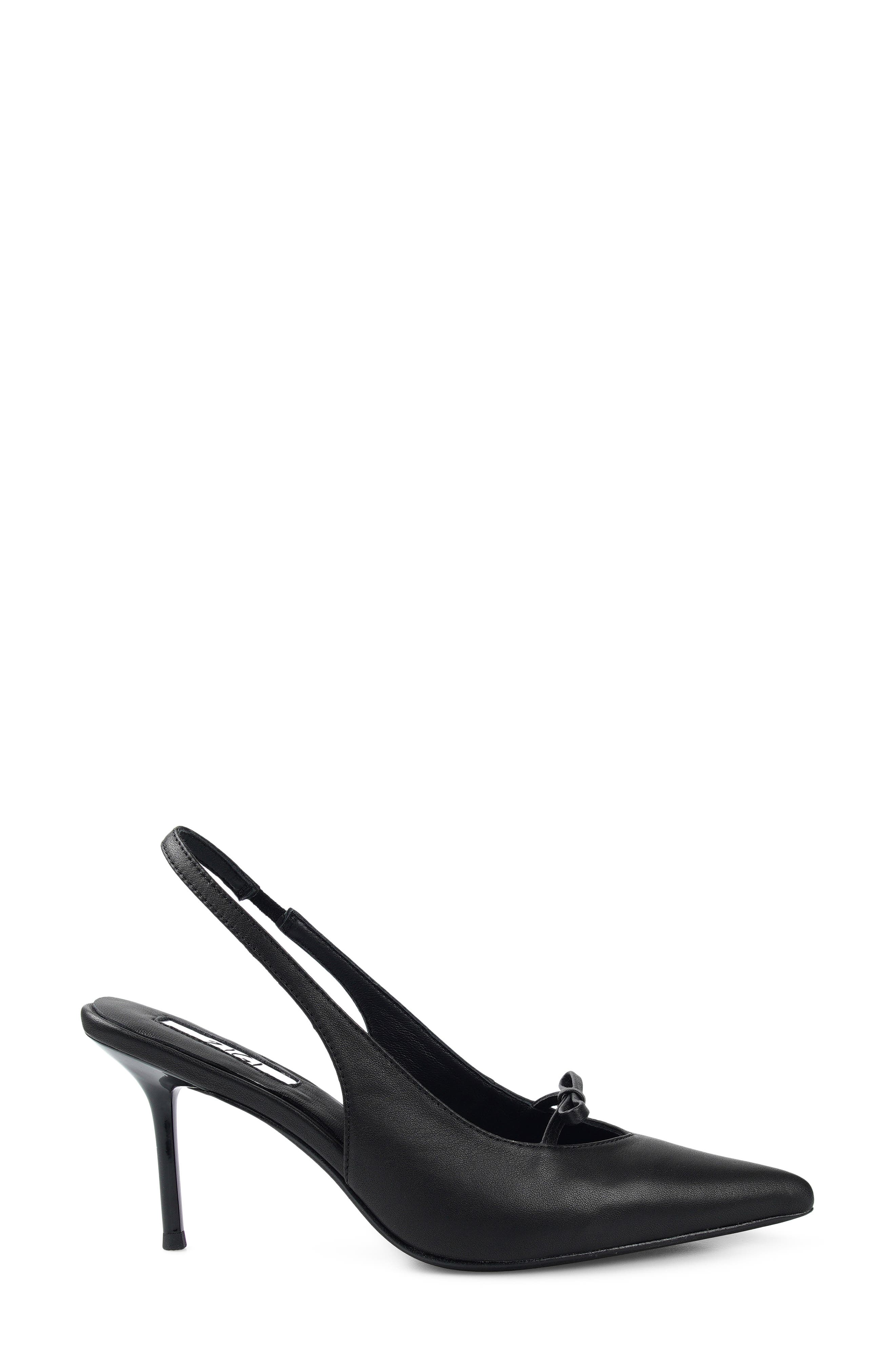 Bombay Slingback Pointed Toe Pump, Alternate, color, BLACK LEATHER