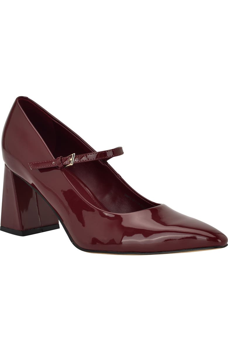 Calvin Klein Naprina Pointed Toe Mary Jane Pump, Main, color, Red Patent