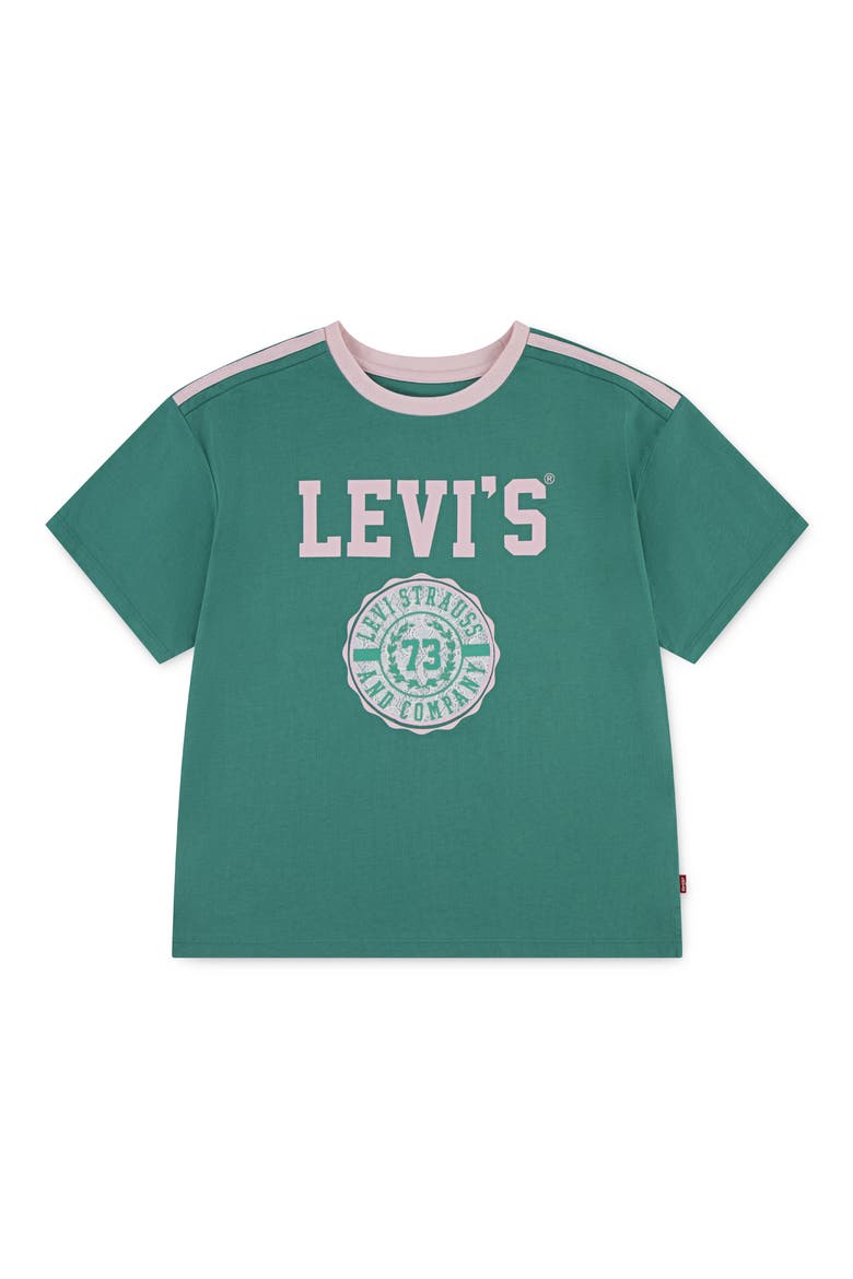 Kids' Sporty Oversize Logo Graphic T-Shirt, Main, color, ALHAMBRA
