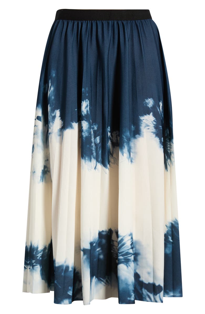 NIKKI LUND Robbie Print Midi Skirt, Alternate, color, Blue