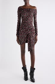 Isabel Marant Elara Polka Dot Long Sleeve minidress