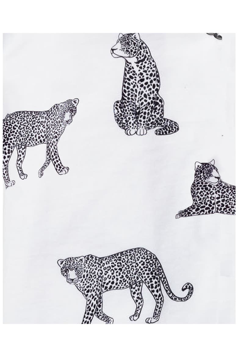 Panther Print Pajamas, Alternate, color, WHITE
