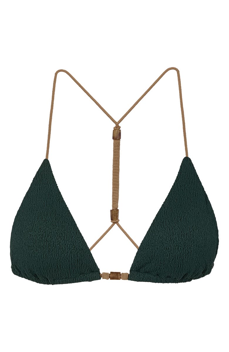 ViX Paula Hermanny Firenze April Crinkle Racerback Bikini Top, Alternate, color, Green