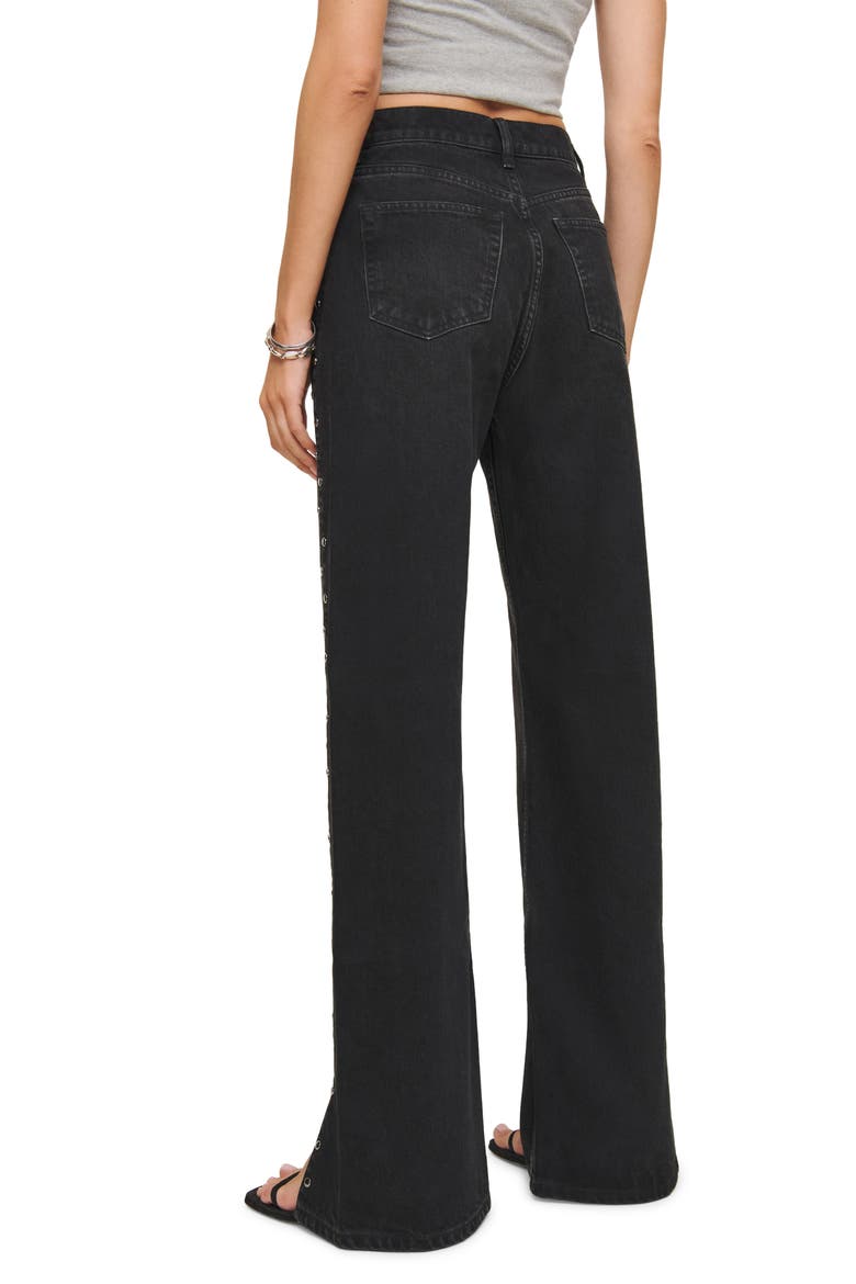 Cary Studded High Waist Slouchy Wide Leg Jeans, Alternate, color, VANA STUDDED