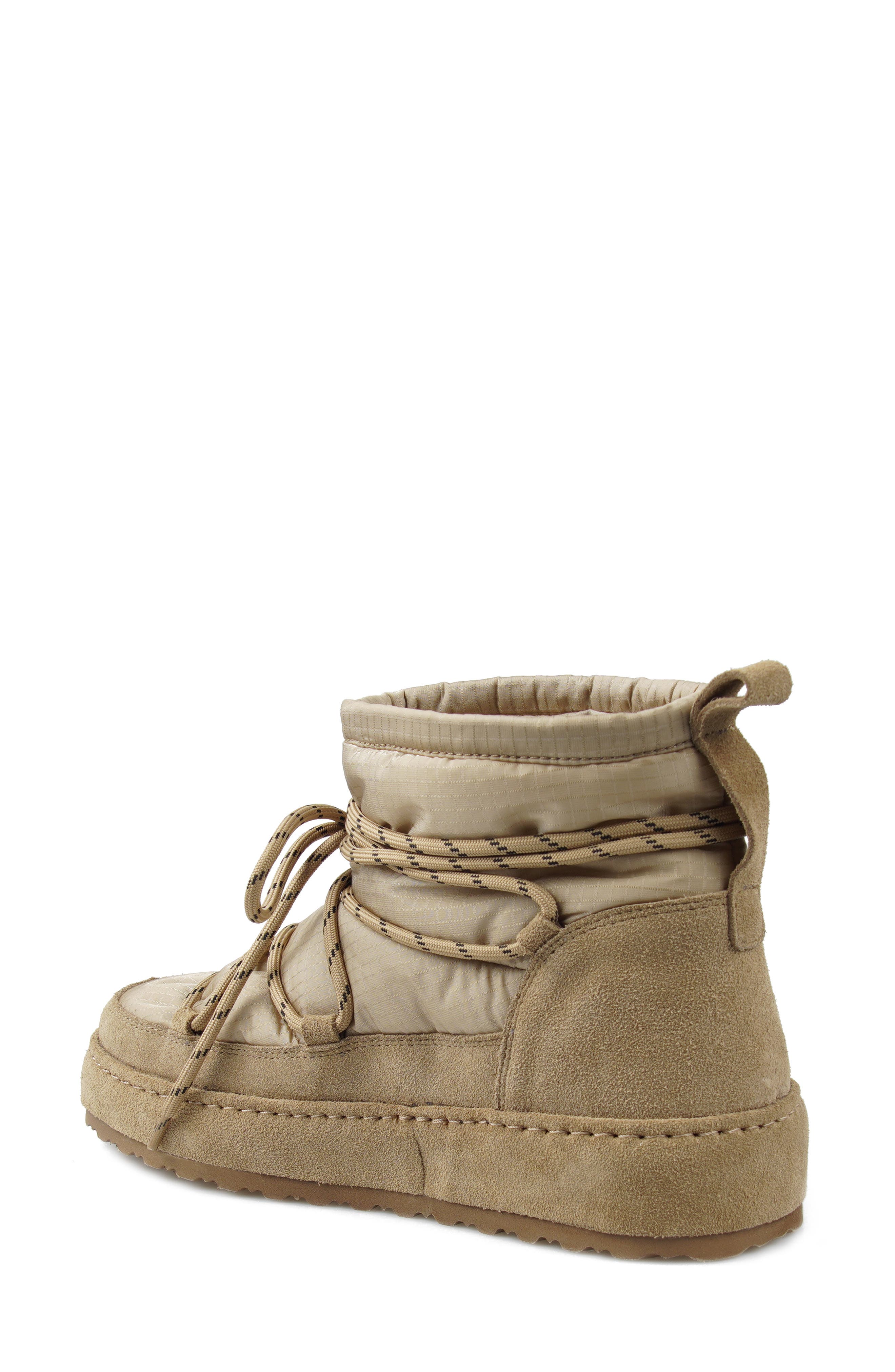 Lace-Up Bootie, Alternate, color, NATURAL SUEDE