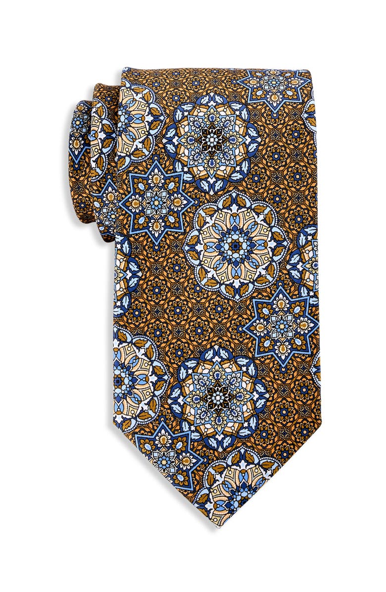 Synrgy by DXL Big & Tall Digital Medallion Tie, Main, color, Coral