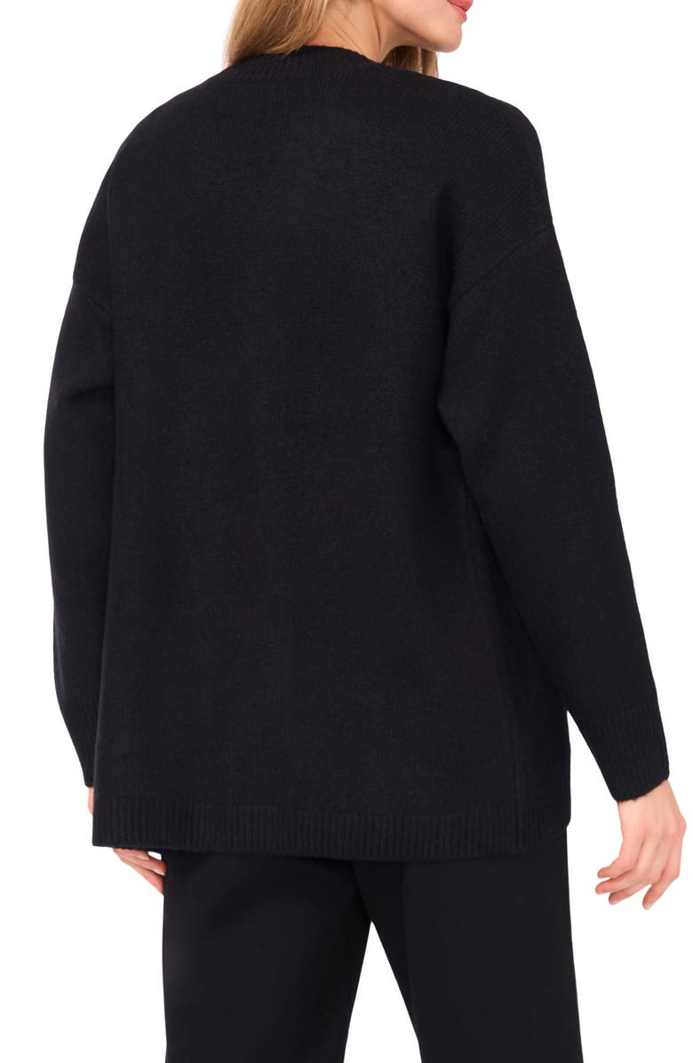 Vince Camuto Open Front Cardigan, Alternate, color, Rich Black