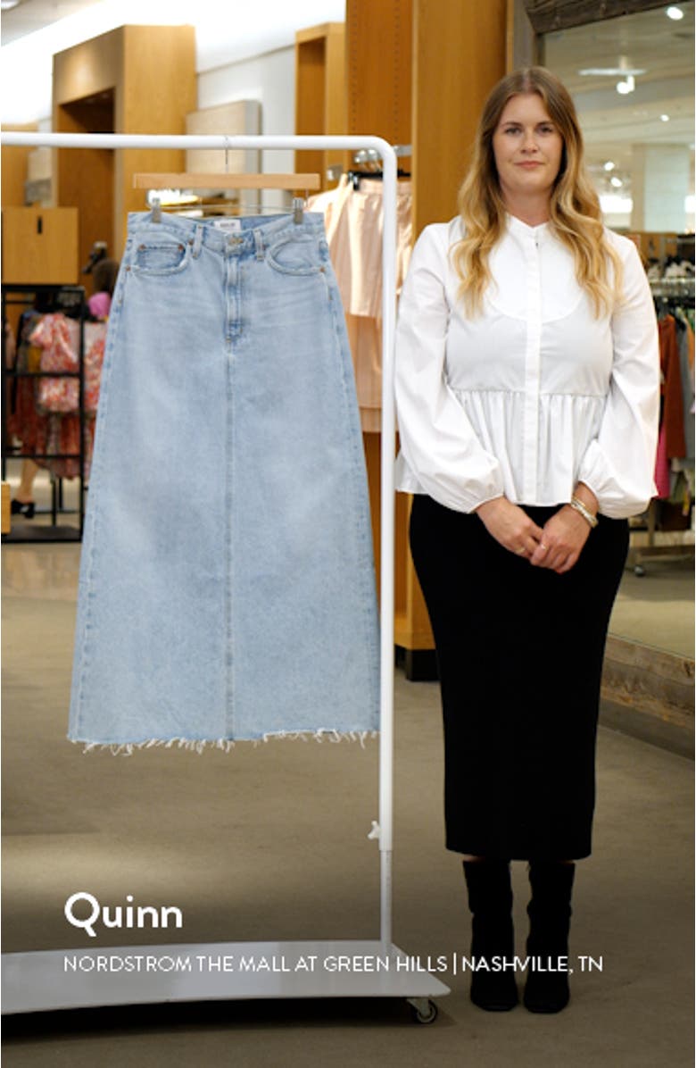 Hilla Denim Maxi Skirt, sales video thumbnail