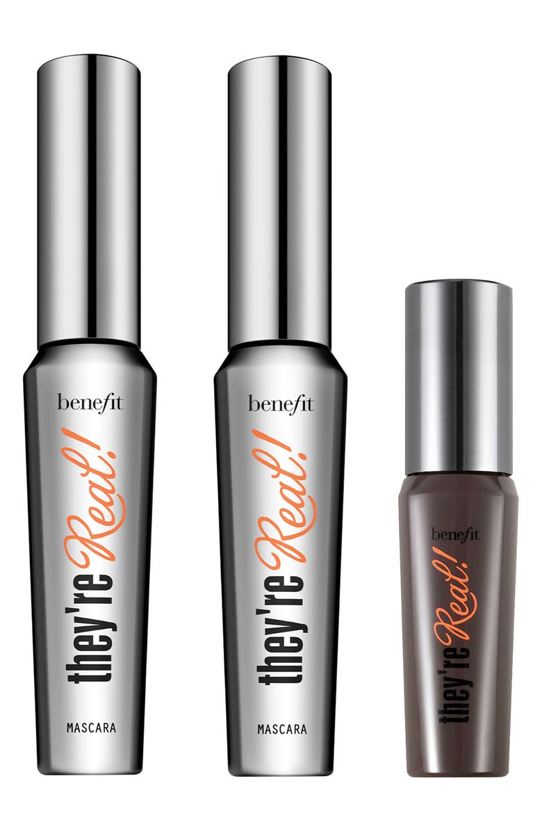 Benefit Cosmetics They're Real! Lash Stash Full Size & Mini Lengthening Mascara Set $65 Value, Main, color,