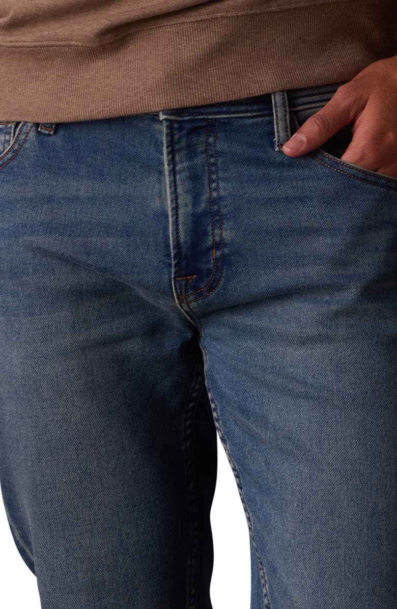 The Normal Brand Comfort Terry Five-Pocket Jeans, Alternate, color, Dark Wash