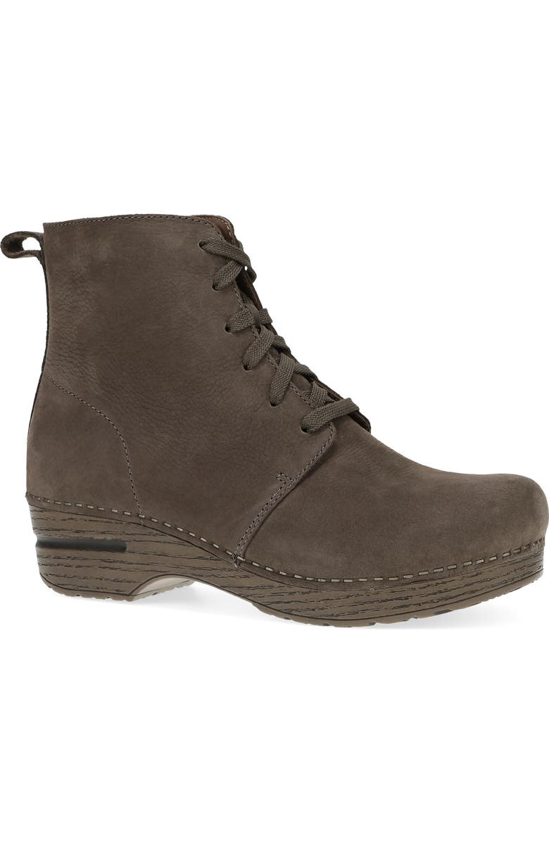 Dansko Sigourney Combat Boot, Main, color, Mushroom Nubuck