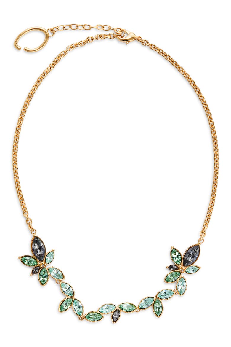 Navette Scramble Necklace, Main, color, PERIDOT
