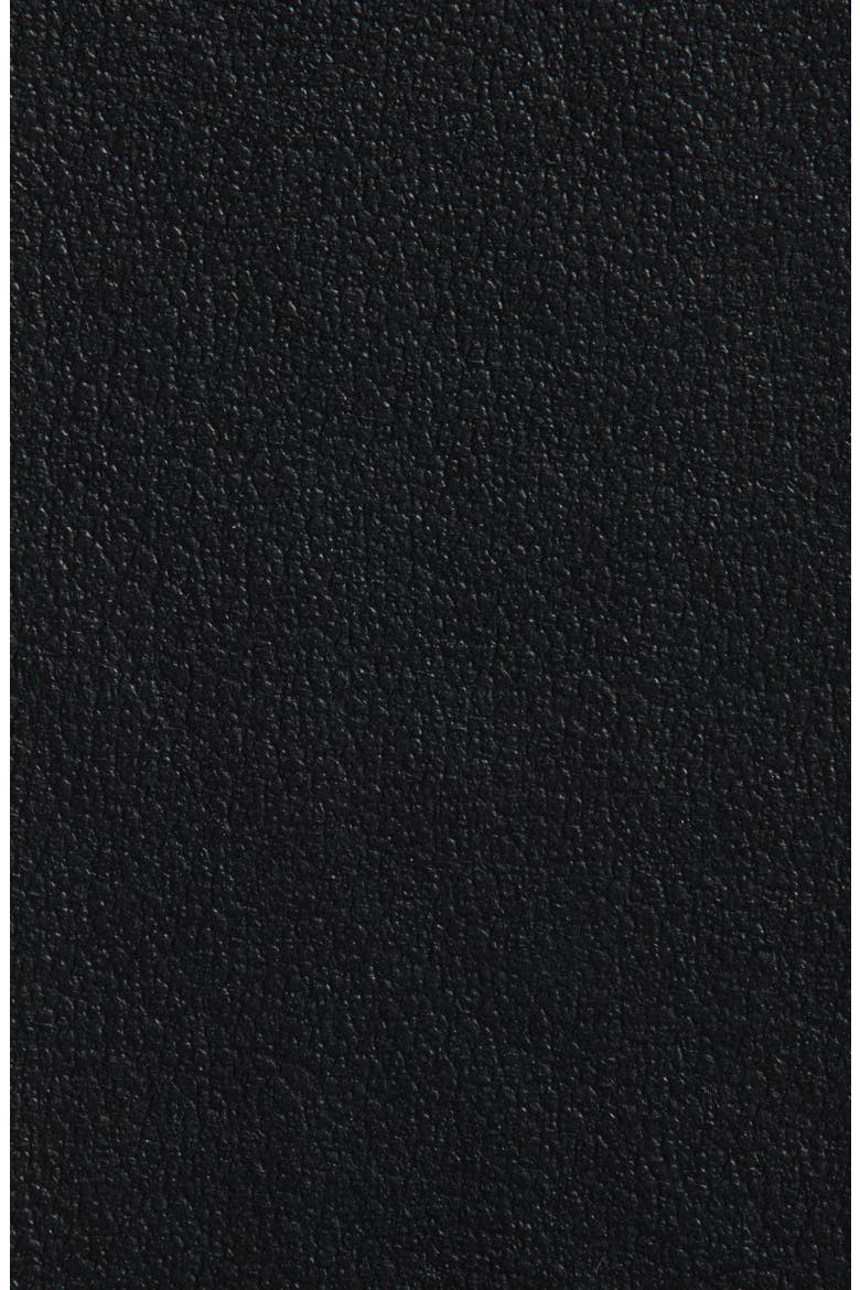 Flat Leather Belt, Alternate, color, BLACK