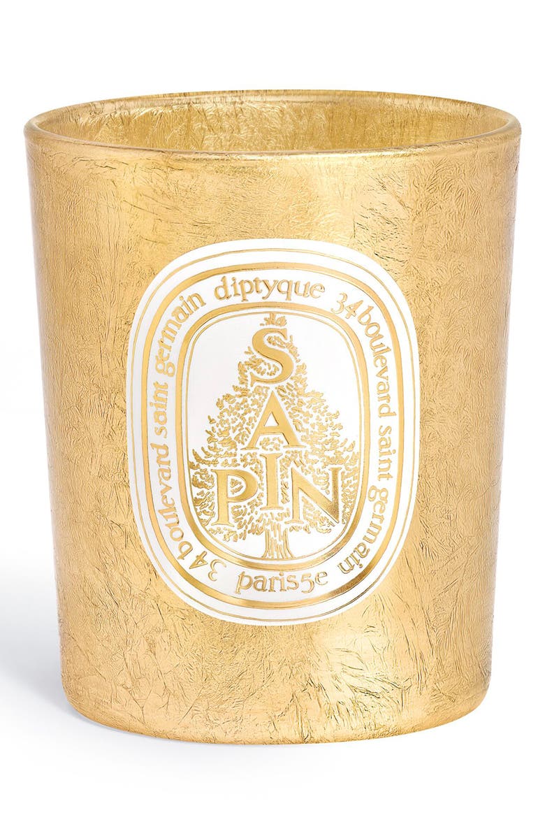 Diptyque Sapin (Pine Tree) - Candle, Alternate, color, White/ Gold